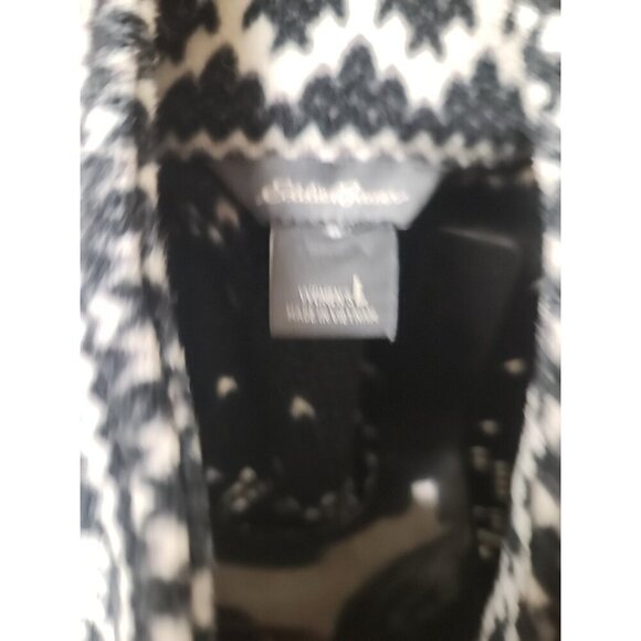 eddie bauer womens size L black fleece jacket half zip pullover native - Picture 7 of 10